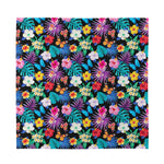 Colorful Tropical Jungle Hawaiian Print Silk Bandana