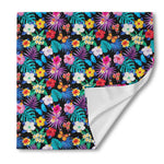 Colorful Tropical Jungle Hawaiian Print Silk Bandana