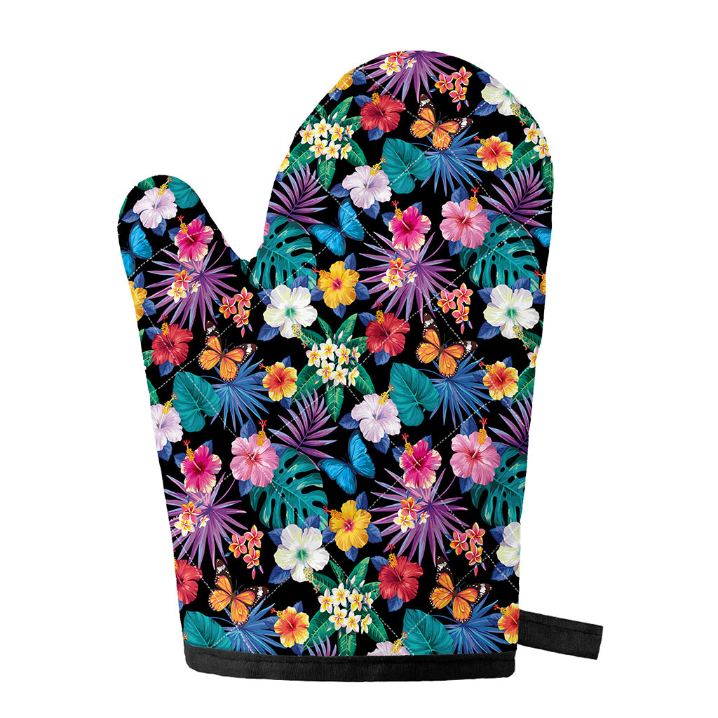 Colorful Tropical Jungle Hawaiian Print Single Oven Mitt