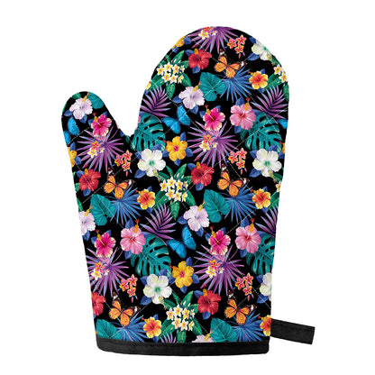 Colorful Tropical Jungle Hawaiian Print Single Oven Mitt
