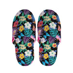 Colorful Tropical Jungle Hawaiian Print Slippers