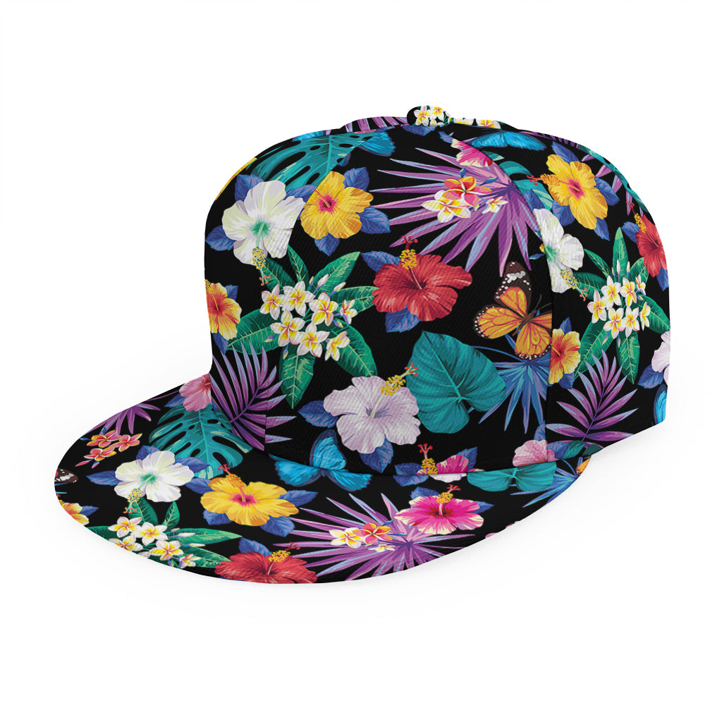 Colorful Tropical Jungle Hawaiian Print Snapback Cap