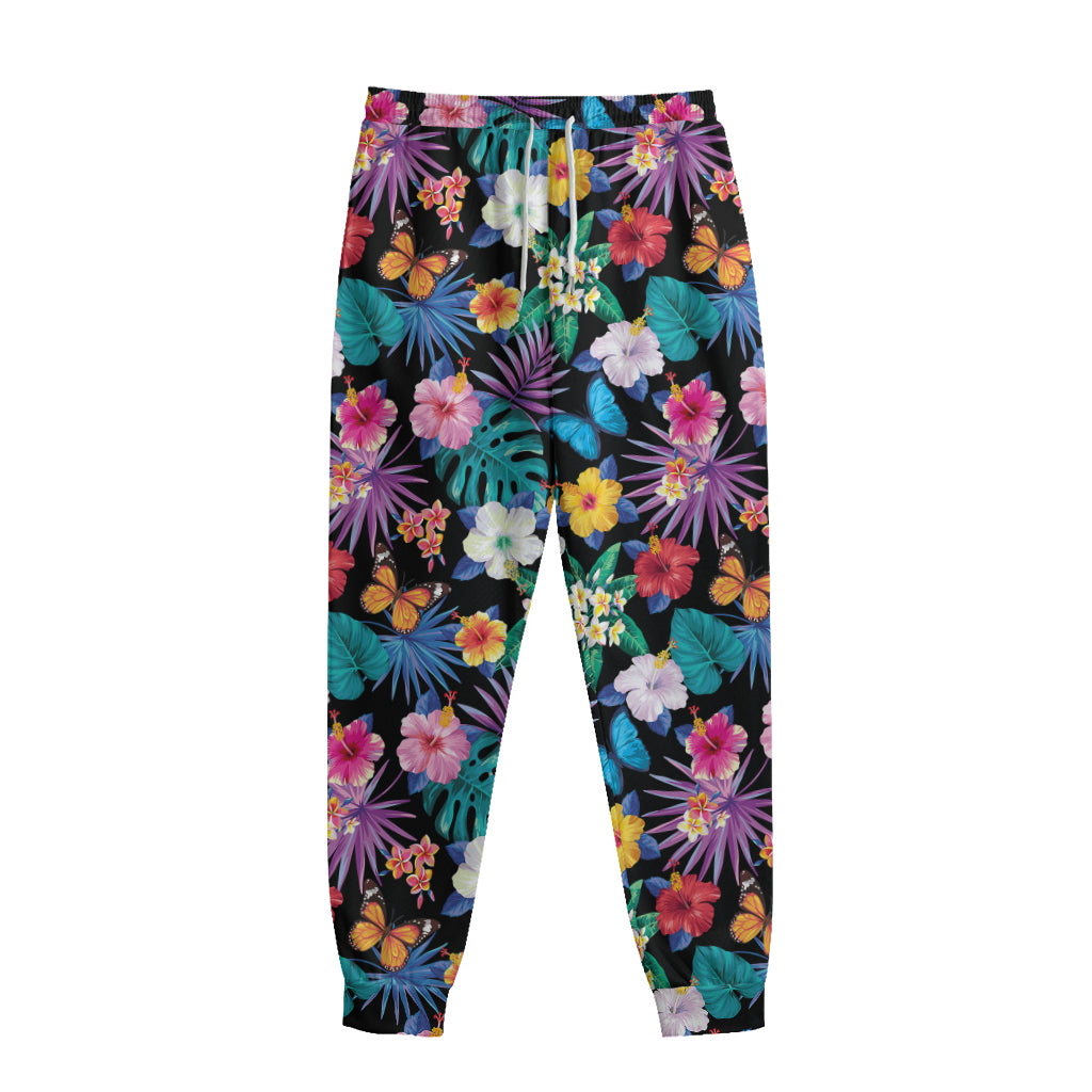 Colorful Tropical Jungle Hawaiian Print Sweatpants