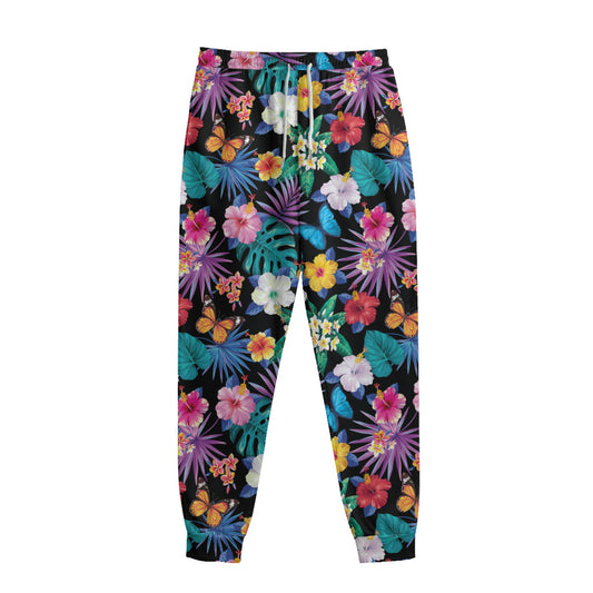 Colorful Tropical Jungle Hawaiian Print Sweatpants