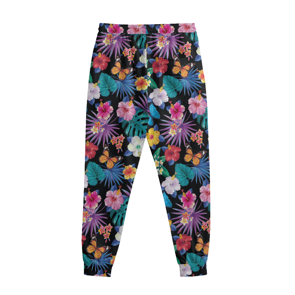 Colorful Tropical Jungle Hawaiian Print Sweatpants