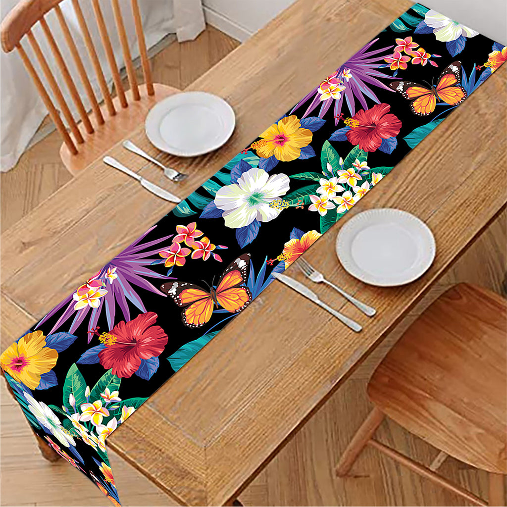Colorful Tropical Jungle Hawaiian Print Table Runner