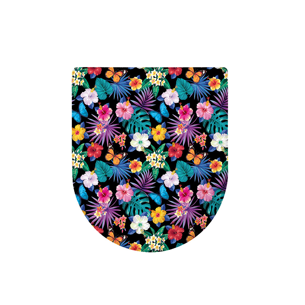 Colorful Tropical Jungle Hawaiian Print Toilet Lid Cover