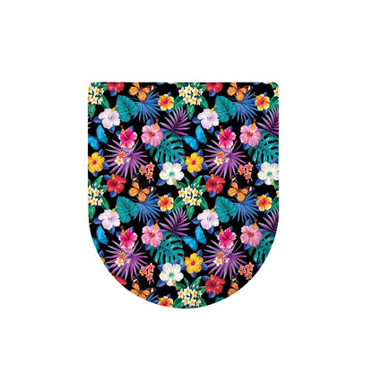 Colorful Tropical Jungle Hawaiian Print Toilet Lid Cover
