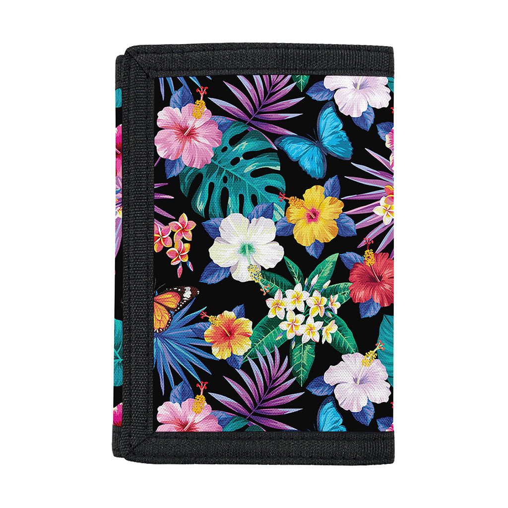 Colorful Tropical Jungle Hawaiian Print Trifold Wallet