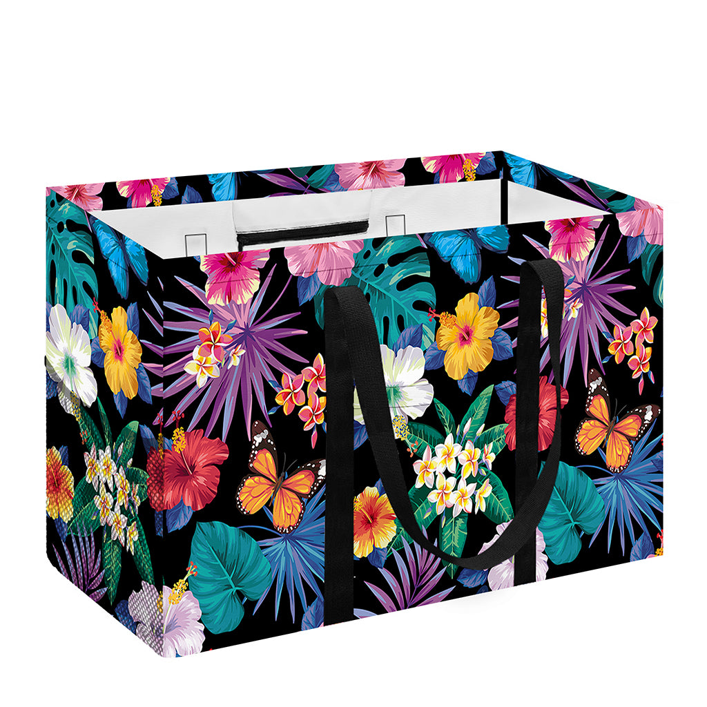 Colorful Tropical Jungle Hawaiian Print Utility Tote Bag