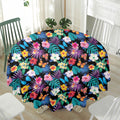 Colorful Tropical Jungle Hawaiian Print Waterproof Round Tablecloth