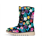 Colorful Tropical Jungle Hawaiian Print Winter Boots