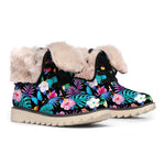 Colorful Tropical Jungle Hawaiian Print Winter Boots
