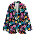 Colorful Tropical Jungle Hawaiian Print Women's Cotton Blazer