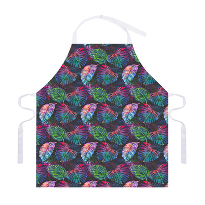 Colorful Tropical Leaves Pattern Print Adjustable Apron