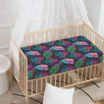 Colorful Tropical Leaves Pattern Print Baby Crib Sheet