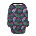 Colorful Tropical Leaves Pattern Print Baby Seat Cover