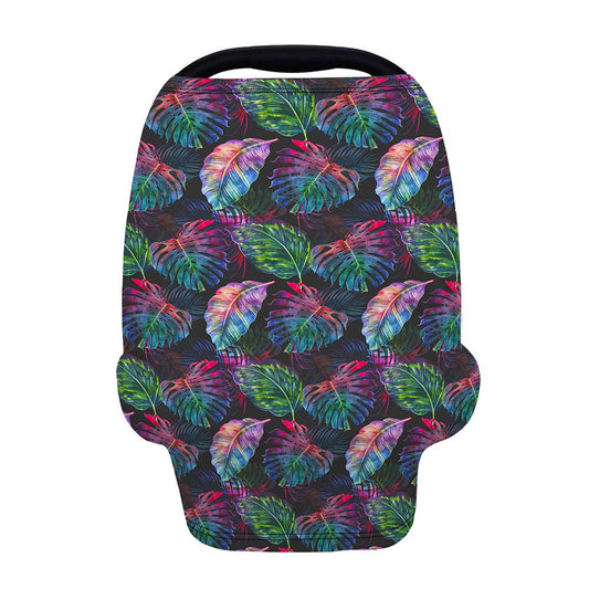 Colorful Tropical Leaves Pattern Print Baby Seat Cover