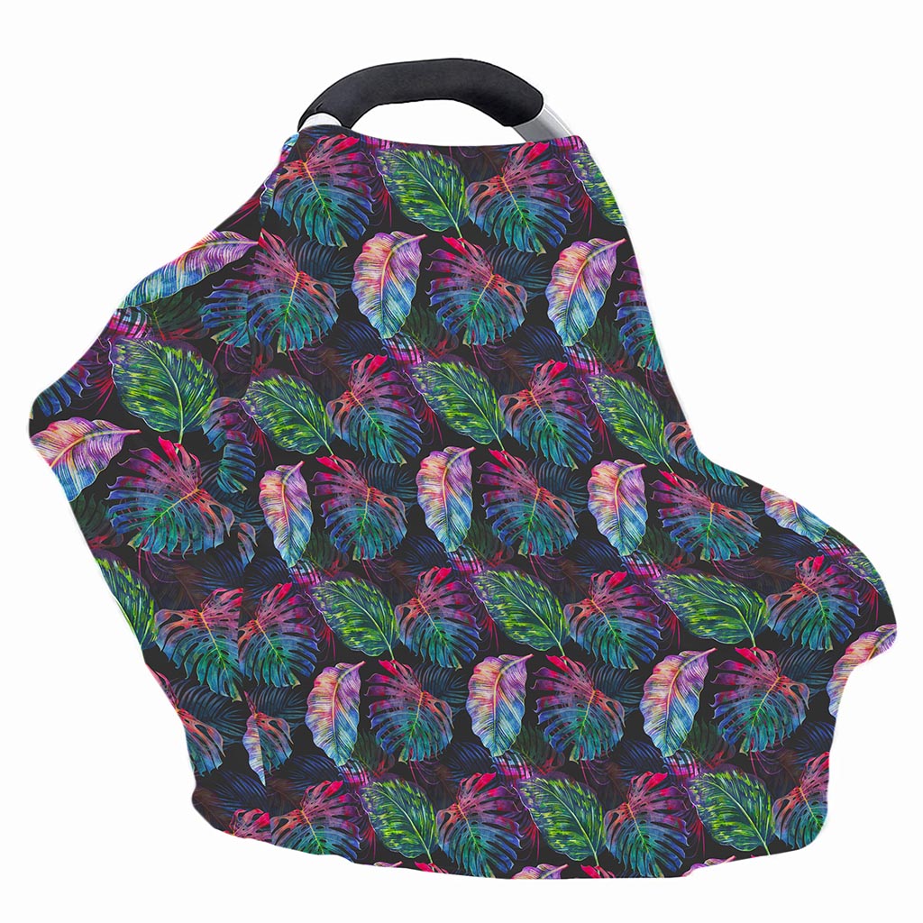 Colorful Tropical Leaves Pattern Print Baby Seat Cover
