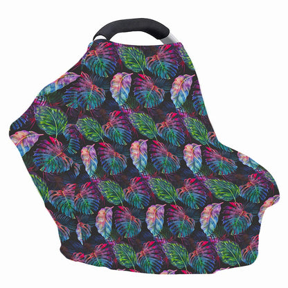 Colorful Tropical Leaves Pattern Print Baby Seat Cover