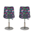 Colorful Tropical Leaves Pattern Print Bar Stool Covers