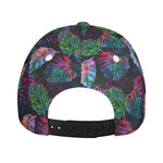 Colorful Tropical Leaves Pattern Print Baseball Cap