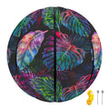 Colorful Tropical Leaves Pattern Print Basketball
