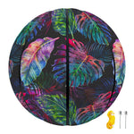 Colorful Tropical Leaves Pattern Print Basketball