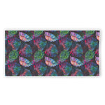 Colorful Tropical Leaves Pattern Print Beach Towel