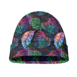 Colorful Tropical Leaves Pattern Print Beanie