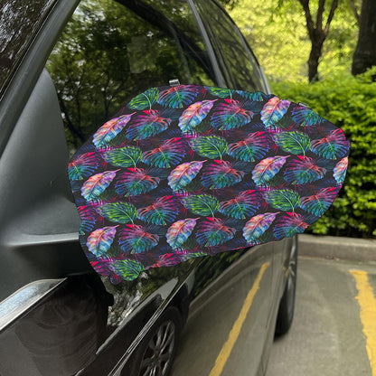Colorful Tropical Leaves Pattern Print Car Side Mirror Covers