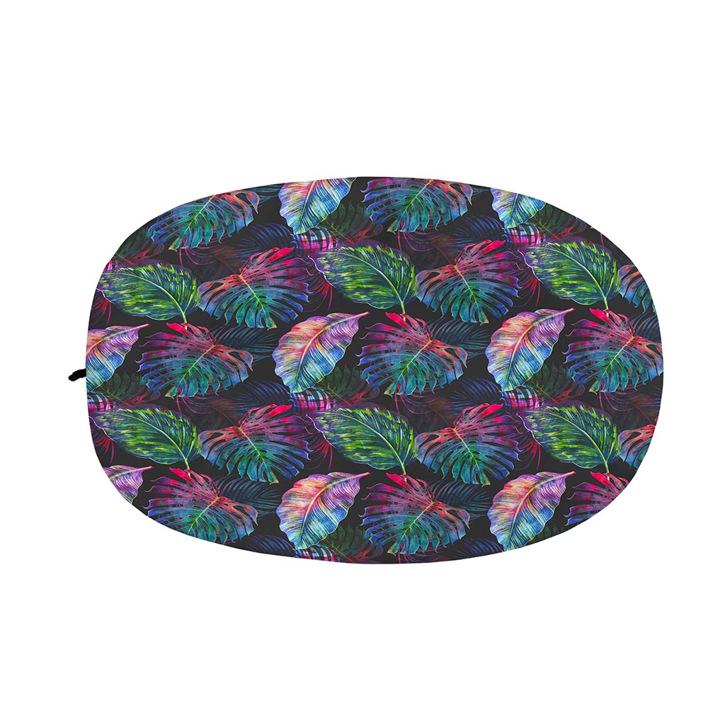 Colorful Tropical Leaves Pattern Print Car Side Mirror Covers