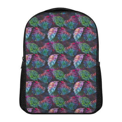 Colorful Tropical Leaves Pattern Print Casual Backpack
