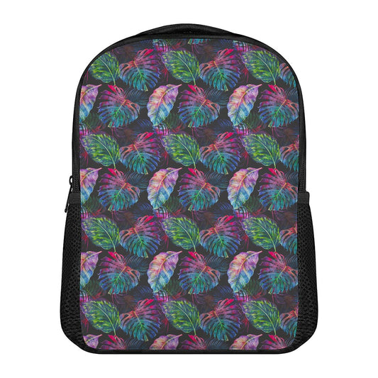 Colorful Tropical Leaves Pattern Print Casual Backpack