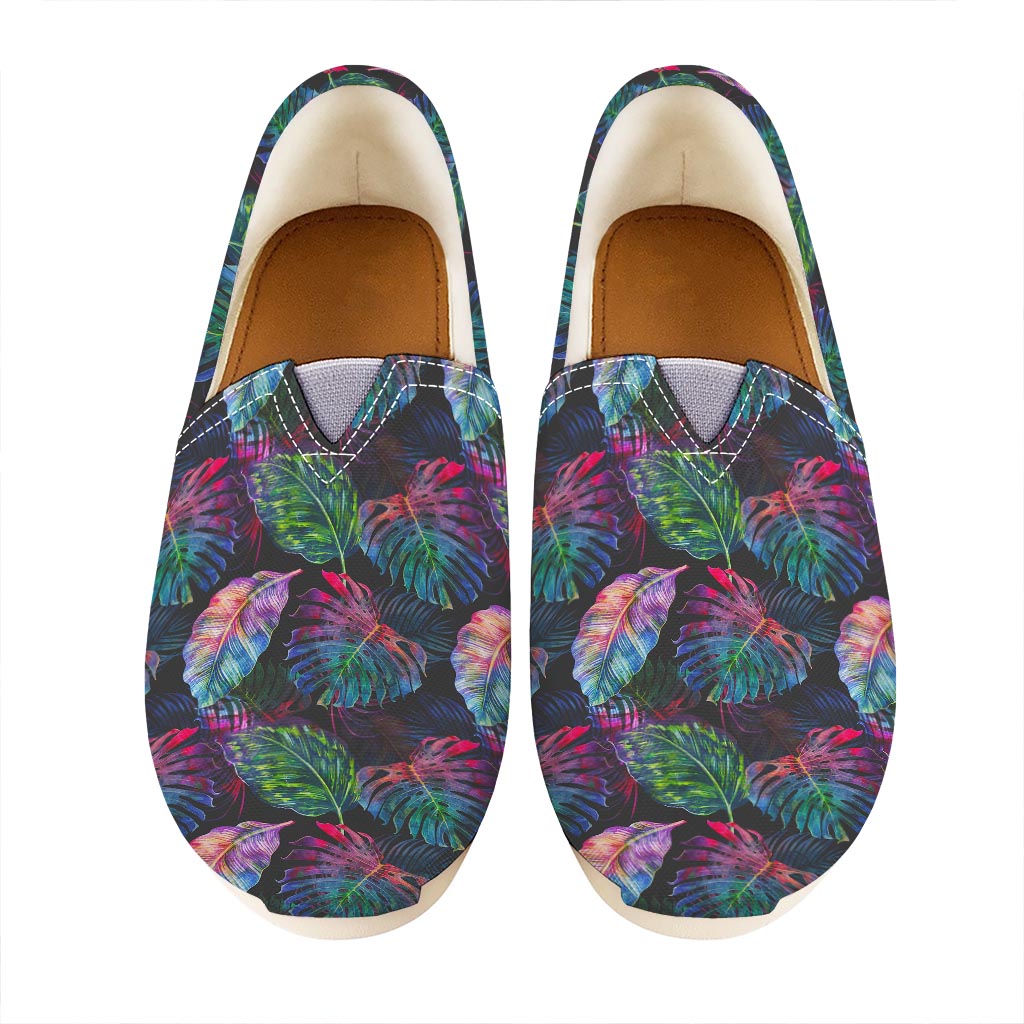 Colorful Tropical Leaves Pattern Print Casual Shoes