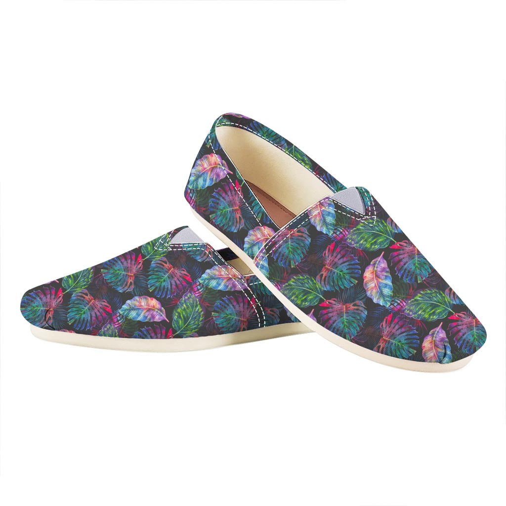 Colorful Tropical Leaves Pattern Print Casual Shoes