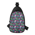 Colorful Tropical Leaves Pattern Print Sling Bag