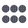 Colorful Tropical Leaves Pattern Print Coaster Set
