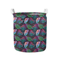 Colorful Tropical Leaves Pattern Print Collapsible Laundry Basket