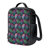 Colorful Tropical Leaves Pattern Print Crossbody Lunch Bag