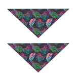 Colorful Tropical Leaves Pattern Print Dog Bandana