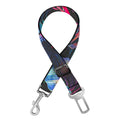 Colorful Tropical Leaves Pattern Print Dog Seat Belt