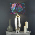 Colorful Tropical Leaves Pattern Print Drum Lamp Shade