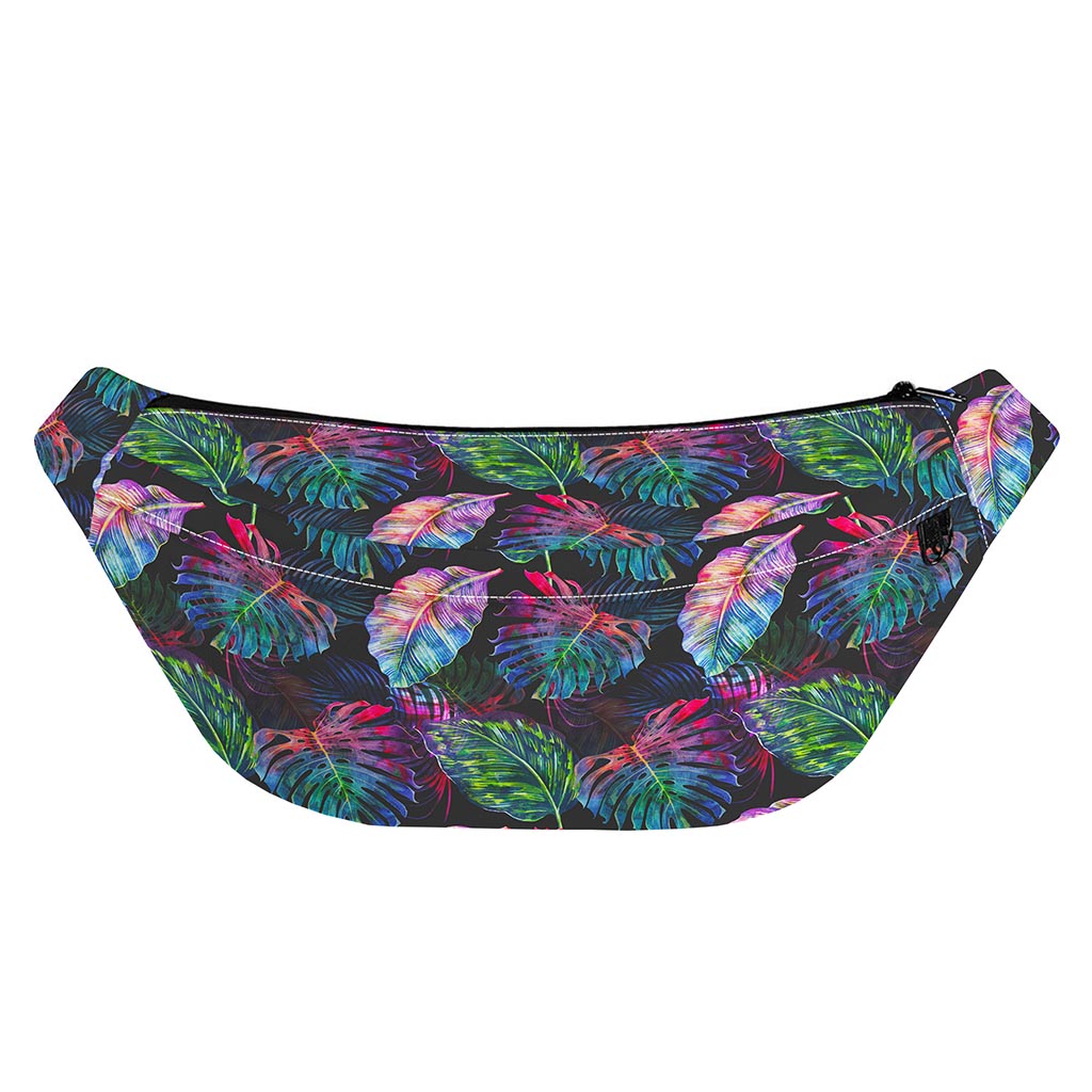 Colorful Tropical Leaves Pattern Print Fanny Pack