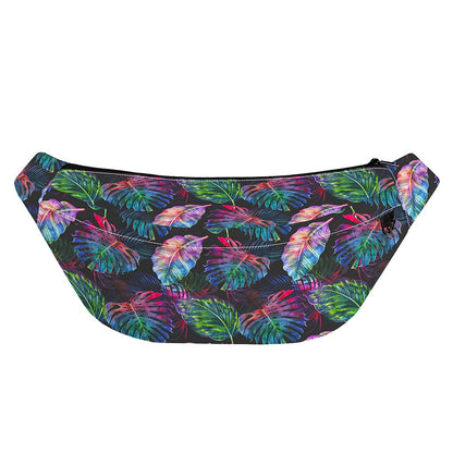 Colorful Tropical Leaves Pattern Print Fanny Pack