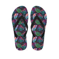 Colorful Tropical Leaves Pattern Print Flip Flops