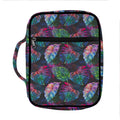 Colorful Tropical Leaves Pattern Print Front Pocket Bible Bag