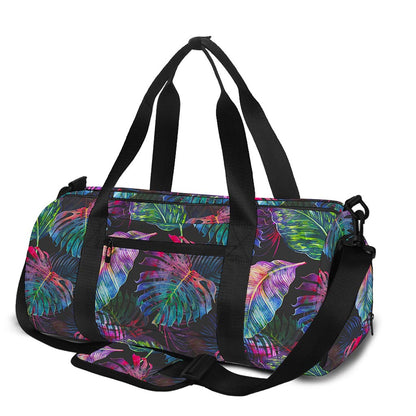 Colorful Tropical Leaves Pattern Print Gym Bag