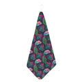 Colorful Tropical Leaves Pattern Print Hand Towel