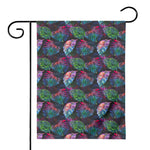Colorful Tropical Leaves Pattern Print House Flag